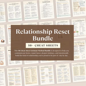 Relationsåterställningspaket, Gottman-metodens parterapi-fuskblad och kommunikationsverktyg