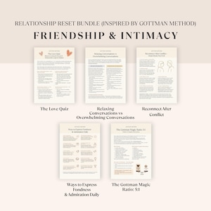 Relationship Reset Bundle, Gottman Method Couples Therapy Cheat Sheets ...