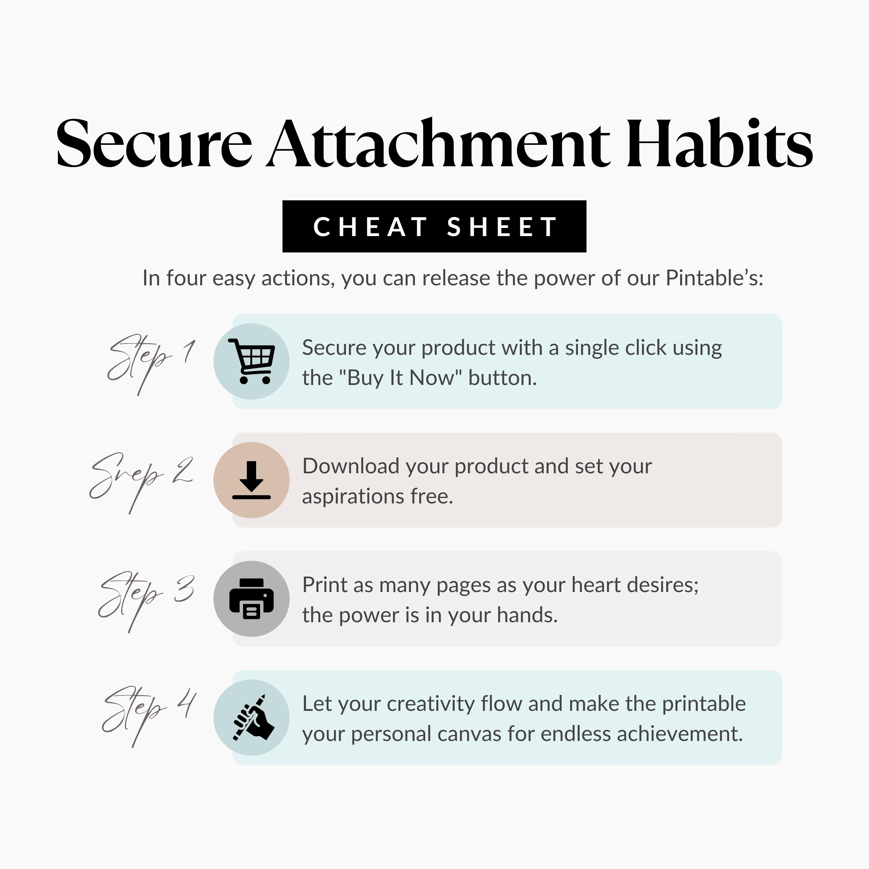 Secure Attachment Style Worksheet.pdf Secure Attachment Habits Cheat Sheet, Attachment Style Therapy ...