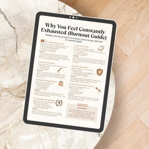 Cheatsheet voor burn-outherstel, waarom je je uitgeput voelt, afdrukbare geestelijke gezondheid, gids voor zelfzorg afbeelding 8