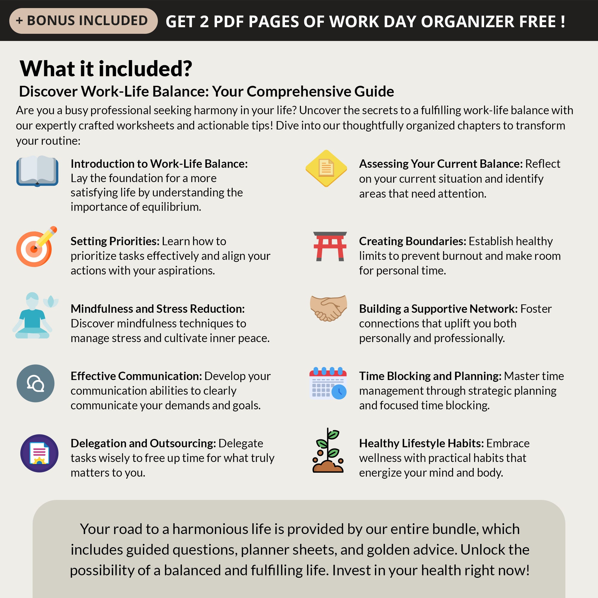 Your Comprehensive Work-life Balance Planning Sheets, A Guide to Self ...