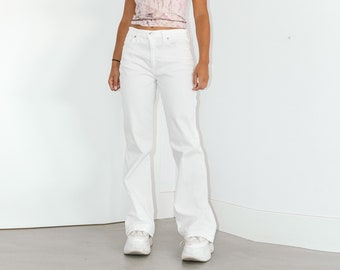 Vintage Y2K White Flare Pants Boot Cut