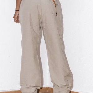 Prada Vintage Y2k Cargo Pants Wide Leg in Beige Gorpcore High Waisted Designer Pants Harajuku Utility Loose fit Pants Trousers Techwear image 4