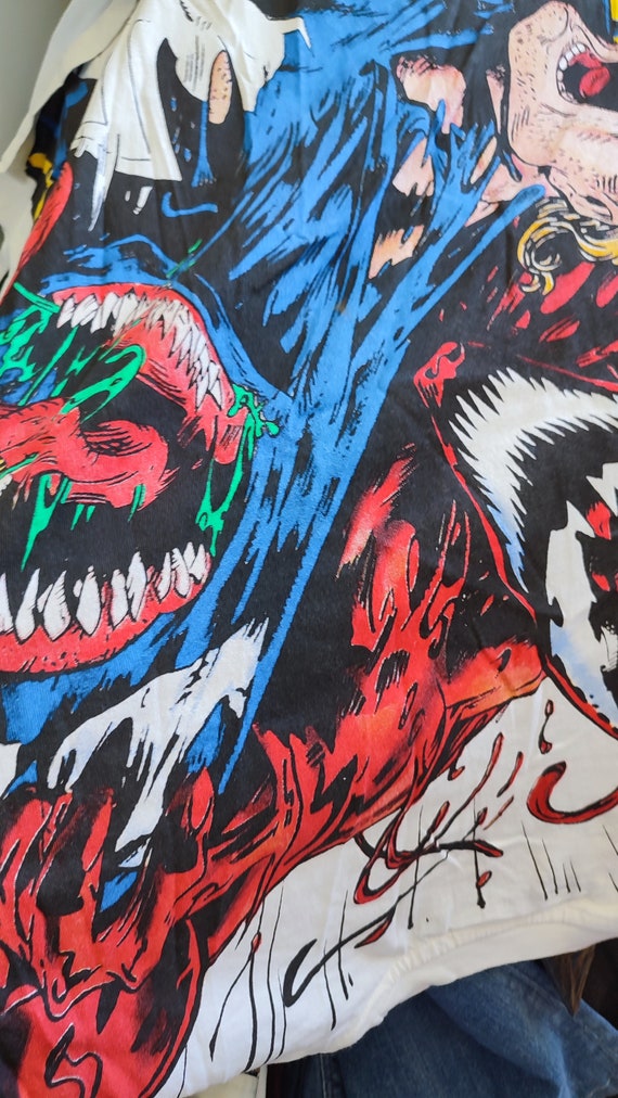 Rare Vintage Venom Full Print 90s Tshirt Size XXL… - image 8