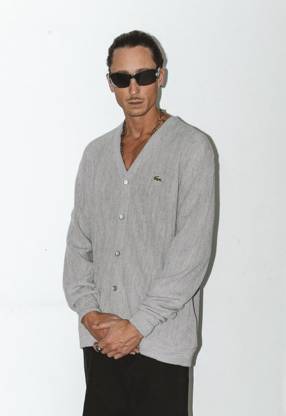 Lacoste grey cardigan best sale