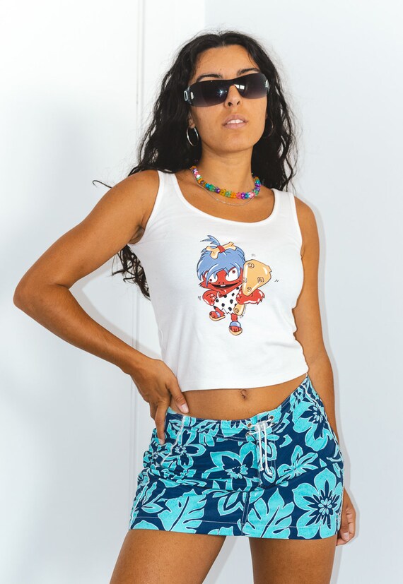 Aesthetic Graphic Cyber Y2K Streetwear Chic Sleeveless Tank Crop Top Women  Shirt