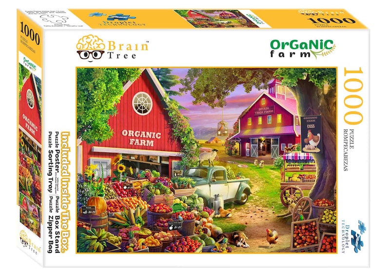 Organic Farm 1000 Piece Jigsaw Puzzle for Adults Unique Puzzles for
