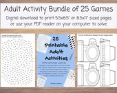 25 Printable Adult Activities Adult Games Coloring - Etsy