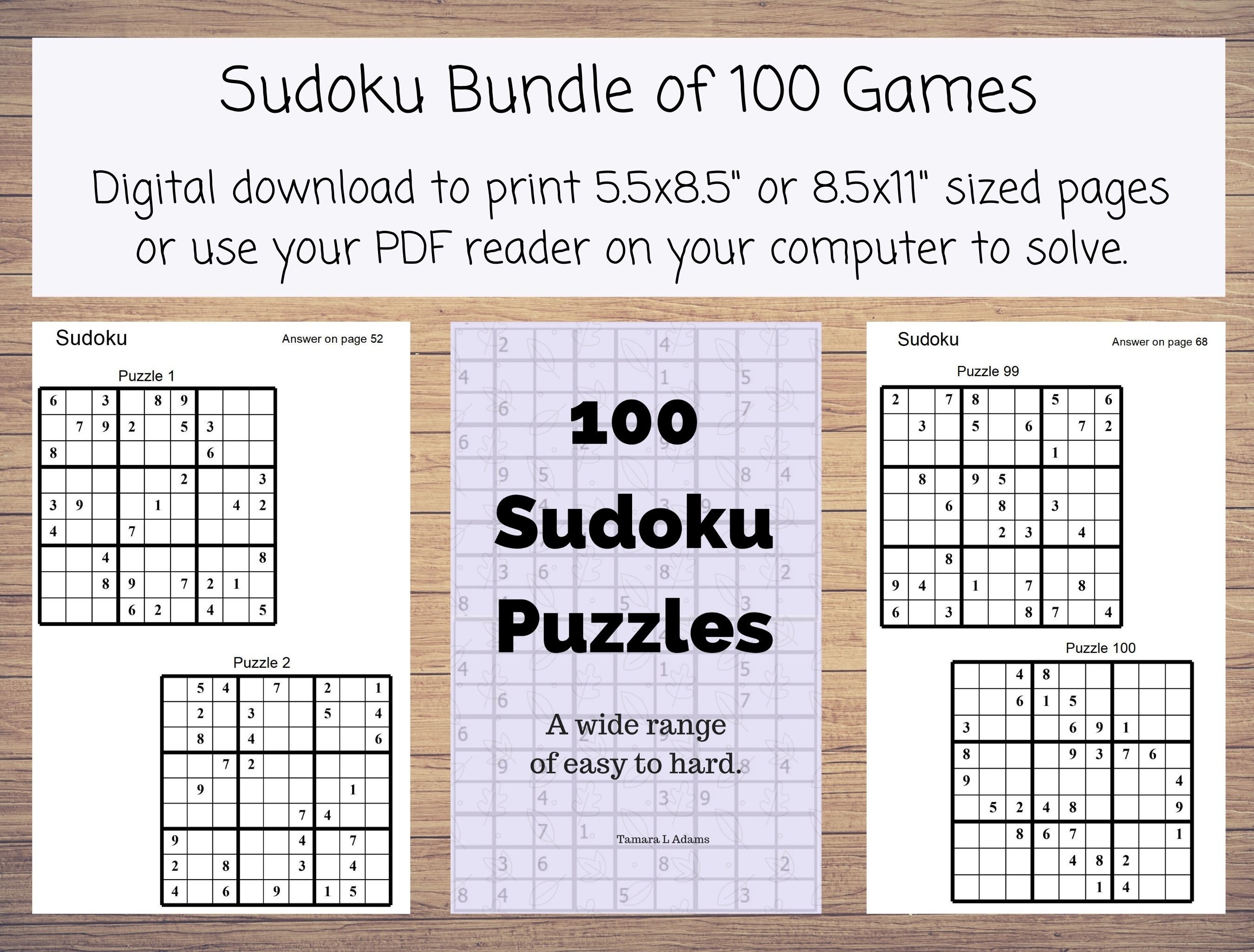 Buy 100 Easy Sudoku Puzzleslarge Printsudoku Printablebrain Online in India  