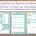 Printable Tarot and Rune Planner Bundle, Planner Insert, Metaphysical ...