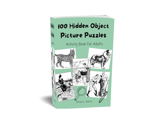 100 Hidden Object Picture Puzzles Activity Book for Adults and Teens. Variety of images that range from easy to hard for hours of fun!