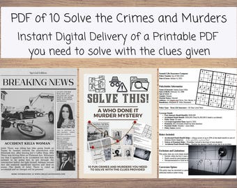 Scarica il PDF. Risolvi questo! Un giallo "Chi è stato?": 10 crimini e omicidi divertenti da risolvere. Escape the Box, crimini veri da risolvere.