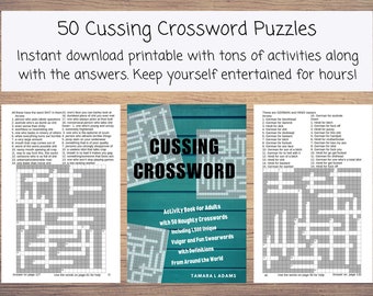 Kruiswoordpuzzels vloeken: 1500 unieke vloeken, activiteitenboek (afdrukbaar pdf-bestand)