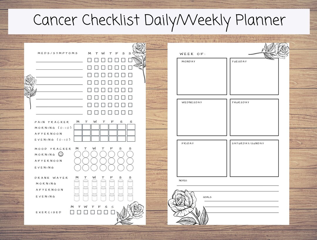 Cancer Planner Bundle, Planner Inserts, Chemo Journal, Radiation ...