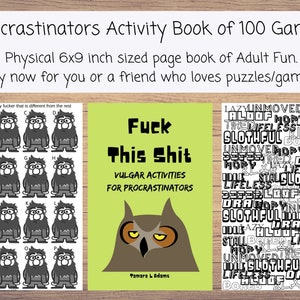 100 Adult Activities Paperback for Procrastinators: Coloring, Hidden Image, Math Game, Mazes, Art fun, Spot Difference, Sudoku, Word Games image 3