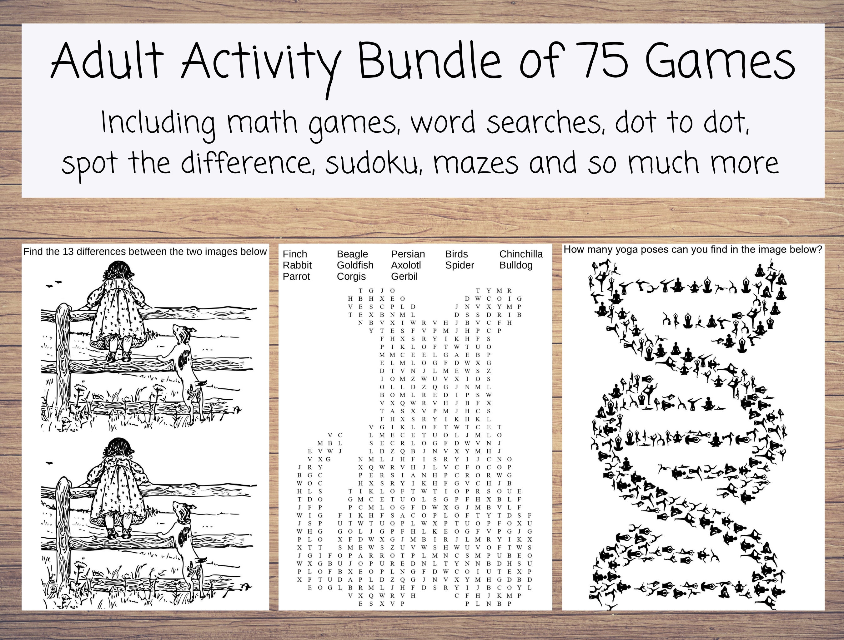 75 PrintableActivitiesGames: Coloring Spot Difference
