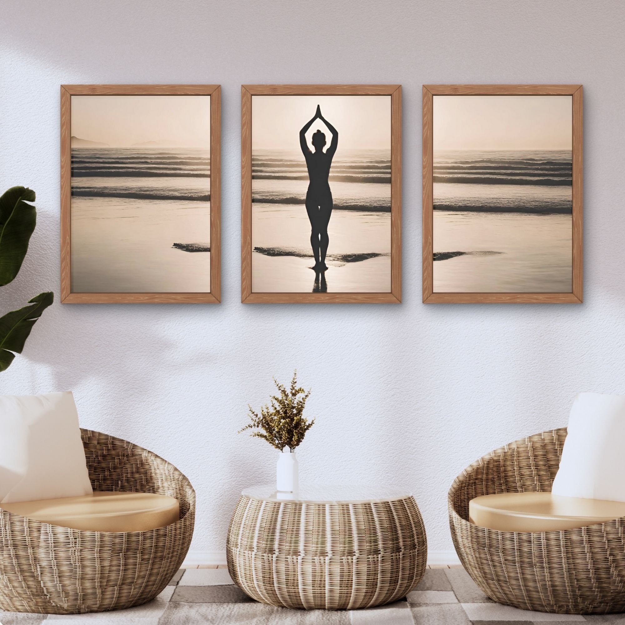 Set of 3 Spiritual Room Decor, Yoga Studio Wall Art, Zen Yoga Print ...