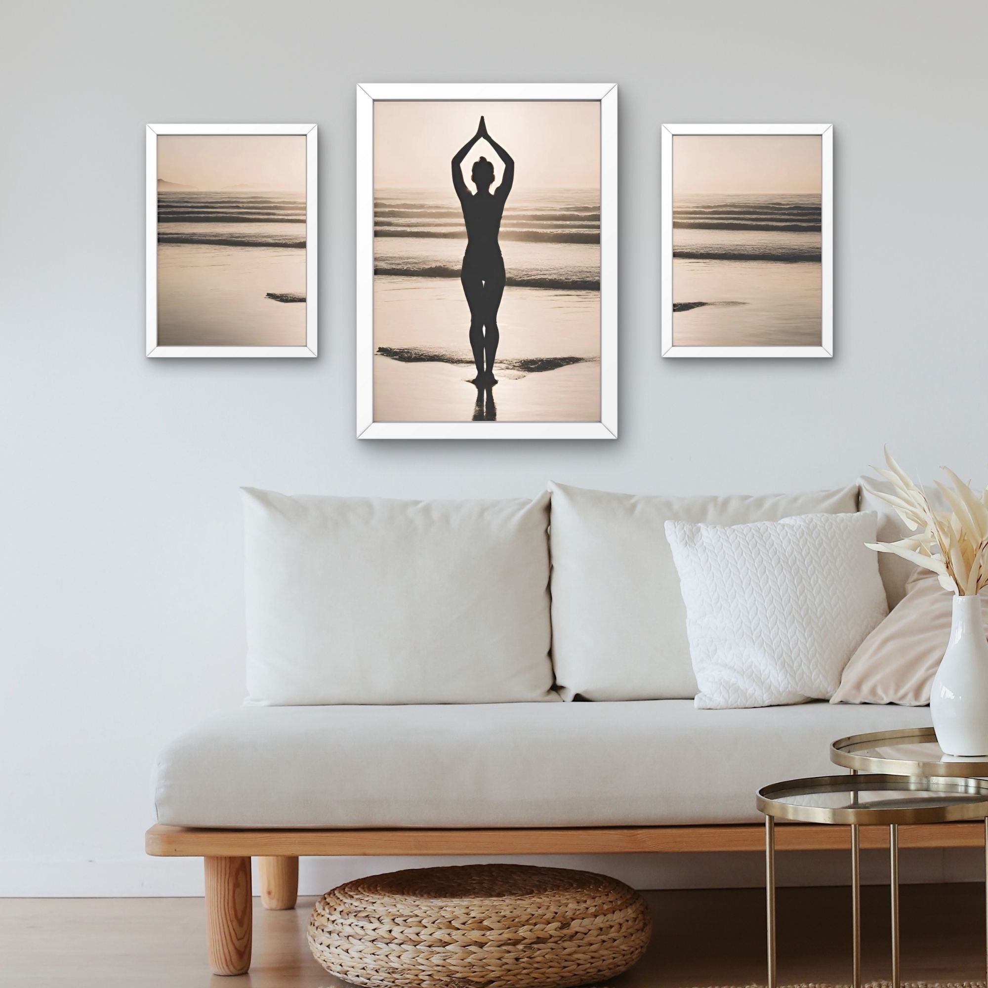 Set of 3 Spiritual Room Decor, Yoga Studio Wall Art, Zen Yoga Print ...
