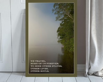 Láminas con frases motivacionales, póster inspirador, afirmaciones positivas diarias, decoración de yoga, arte bohemio para dormitorio, decoración del hogar con fotografía de lagos