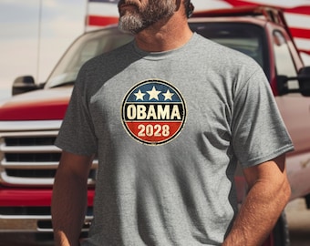 Obama 2028 Shirt – Funny Political Graphic Tee | Unisex Bella Canvas T-Shirt | Obama for President Parody Tee