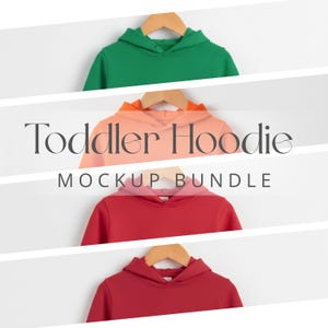 Rabbit Skins 3326 Toddler Hoodie Mockup Bundle - Canva Compatible (PNG Digital Download)