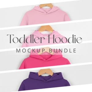 Rabbit Skins 3326 Toddler Hoodie Mockup Bundle, Canva Compatible (PNG Digital Download)