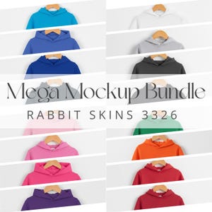 Toddler Hoodie Mockup Bundle: Rabbit Skins 3326, Printify Compatible (PNG Digital Download)