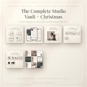 Archief met fotografensjablonen + mini-fotosessiebundel voor Kerstmis