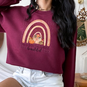 Il cambiamento autunnale è bellissimo retrò svg dxf eps pg file di taglio per Cameo Cricut, autunno, autunno, Ringraziamento, Halloween, retrò, sublimazione