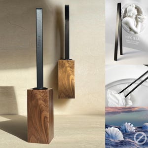 Lubeka: Hygienische Toilettenbürste Alternative; die umweltfreundlichere moderne Toilettenbürste. In amerikanischer Schwarznuss