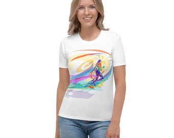 Women's T-shirt, Title: The Distance (Runner)