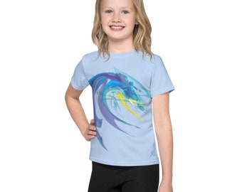Kids t-shirt, Title: Out of the Barrel (Surfer)