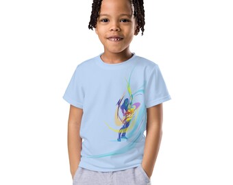 Kids t-shirt, Title: Bend and Shred (Guitarist)