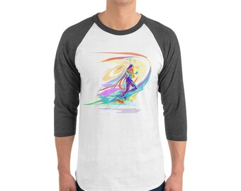 3/4 sleeve raglan, Title: The Distance (Runner)