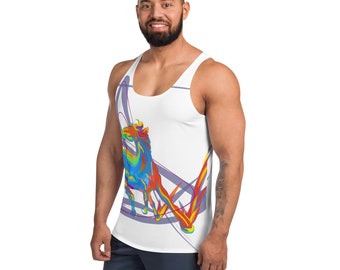 Unisex Tank Top, Title: Electric Dream Horse