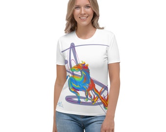 Women's T-shirt, Title: Electric Dream Horse