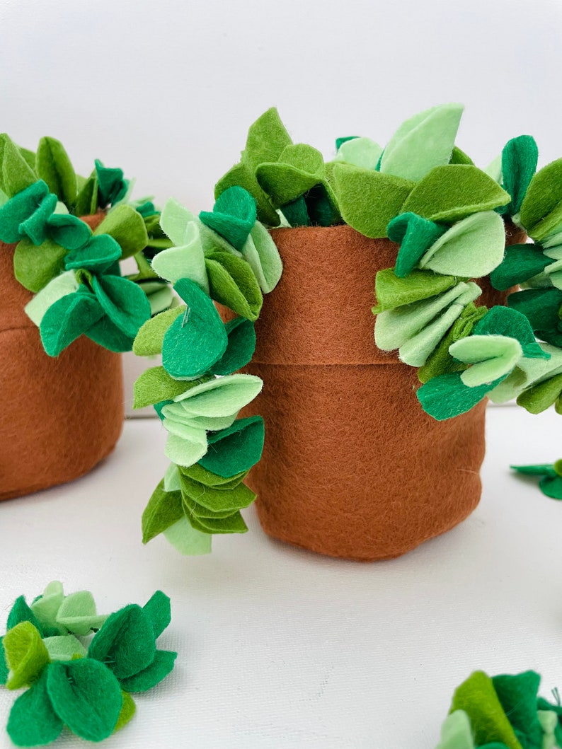 Fake Trailing Plant Fake Felt Plant Botanical Inspired Etsy