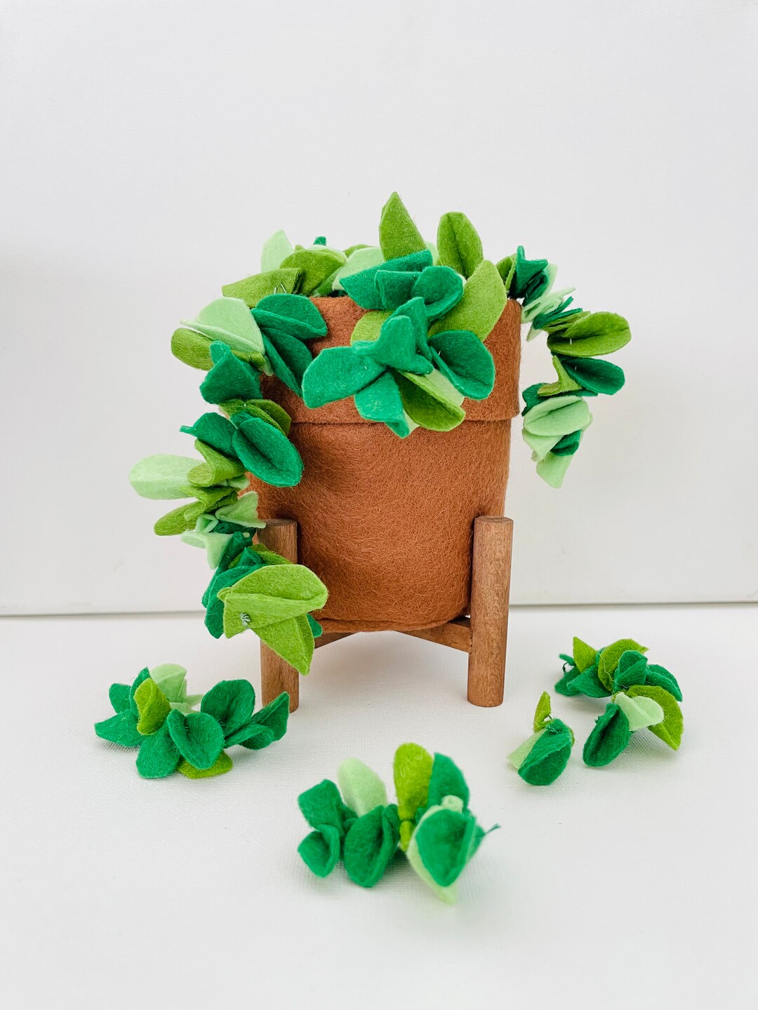 Fake Trailing Plant Fake Felt Plant Botanical Inspired Etsy