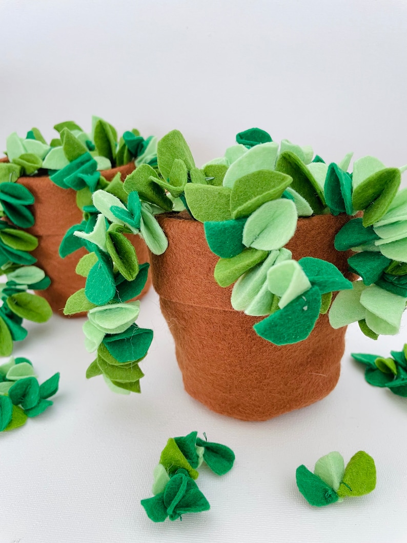 Fake Trailing Plant Fake Felt Plant Botanical Inspired Etsy