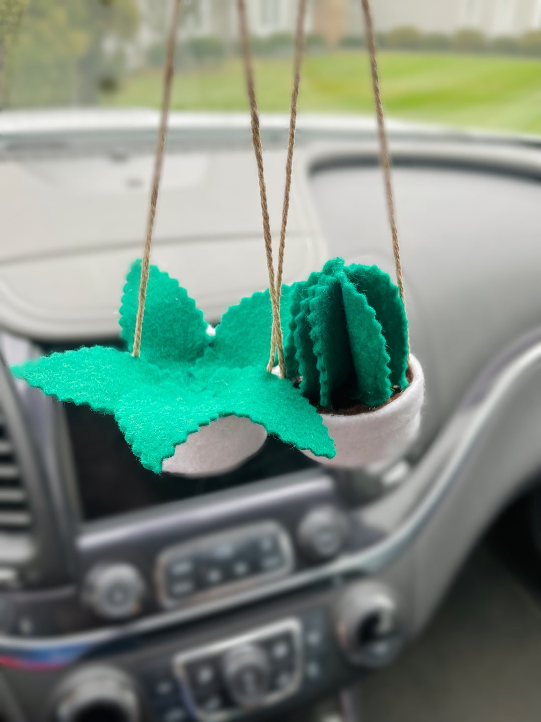Custom Hanging Car Plant Fake Felt Plant Car Accessories Etsy