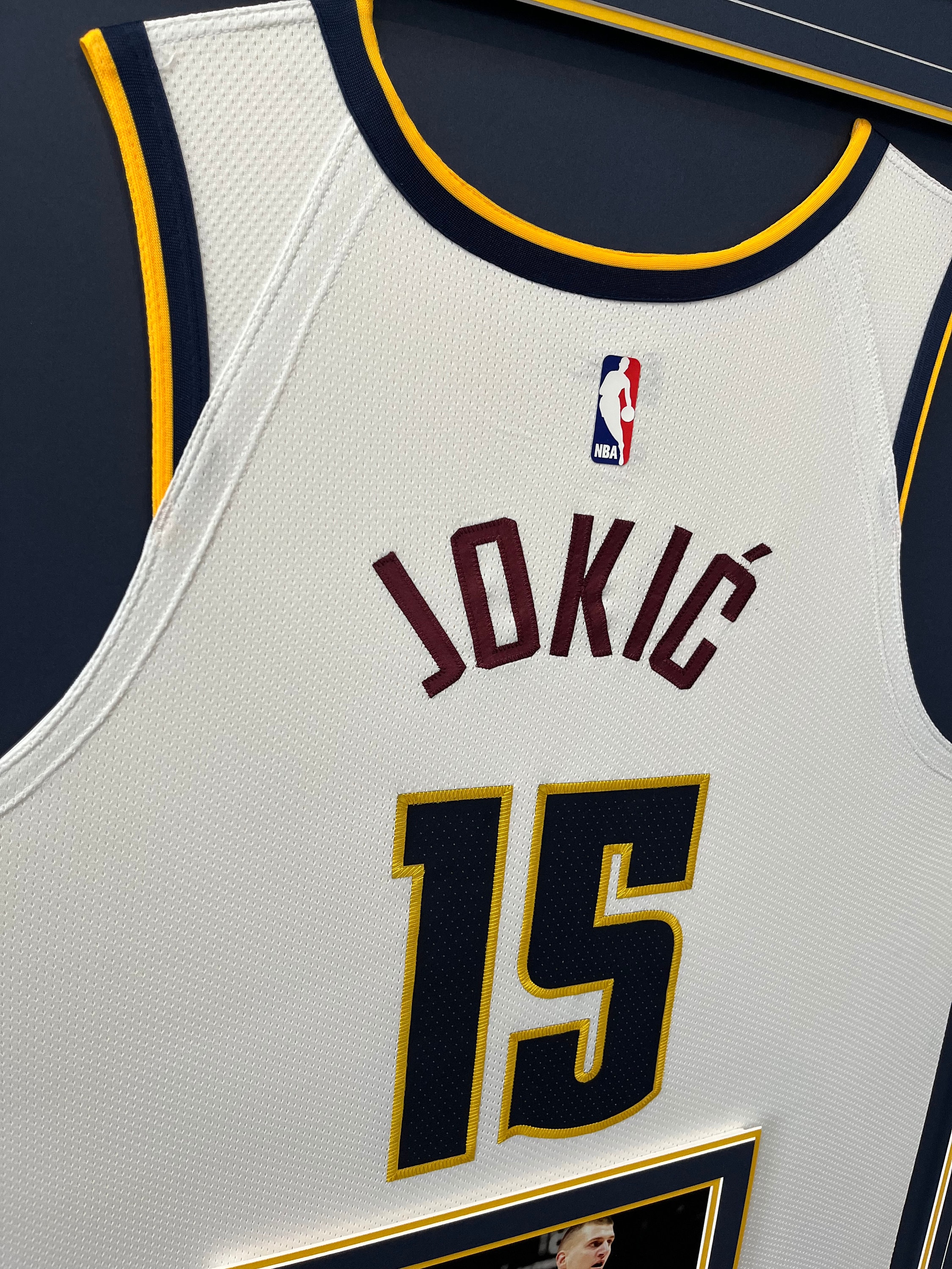 Nikola Jokic Autographed Denver Custom Yellow Basketball Jersey - JSA