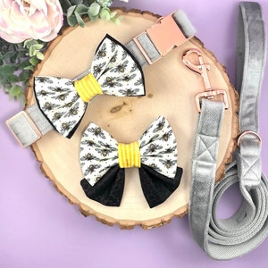 Bee Double Bow Tie & Sailor Bow - Pet Bow - Spring - Summer - Collar Bow