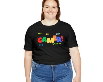 gamer t-shirt, gaming t-shirt, video game t-shirt, Unisex Men&#39;s and Women&#39;s T-shirt, Fun t-shirt, Party t-shirt, birthday t-shirt