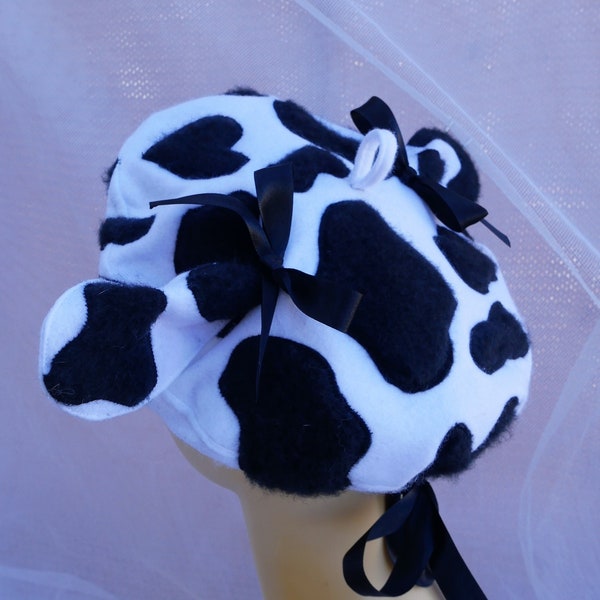 Handmade Cow Beret