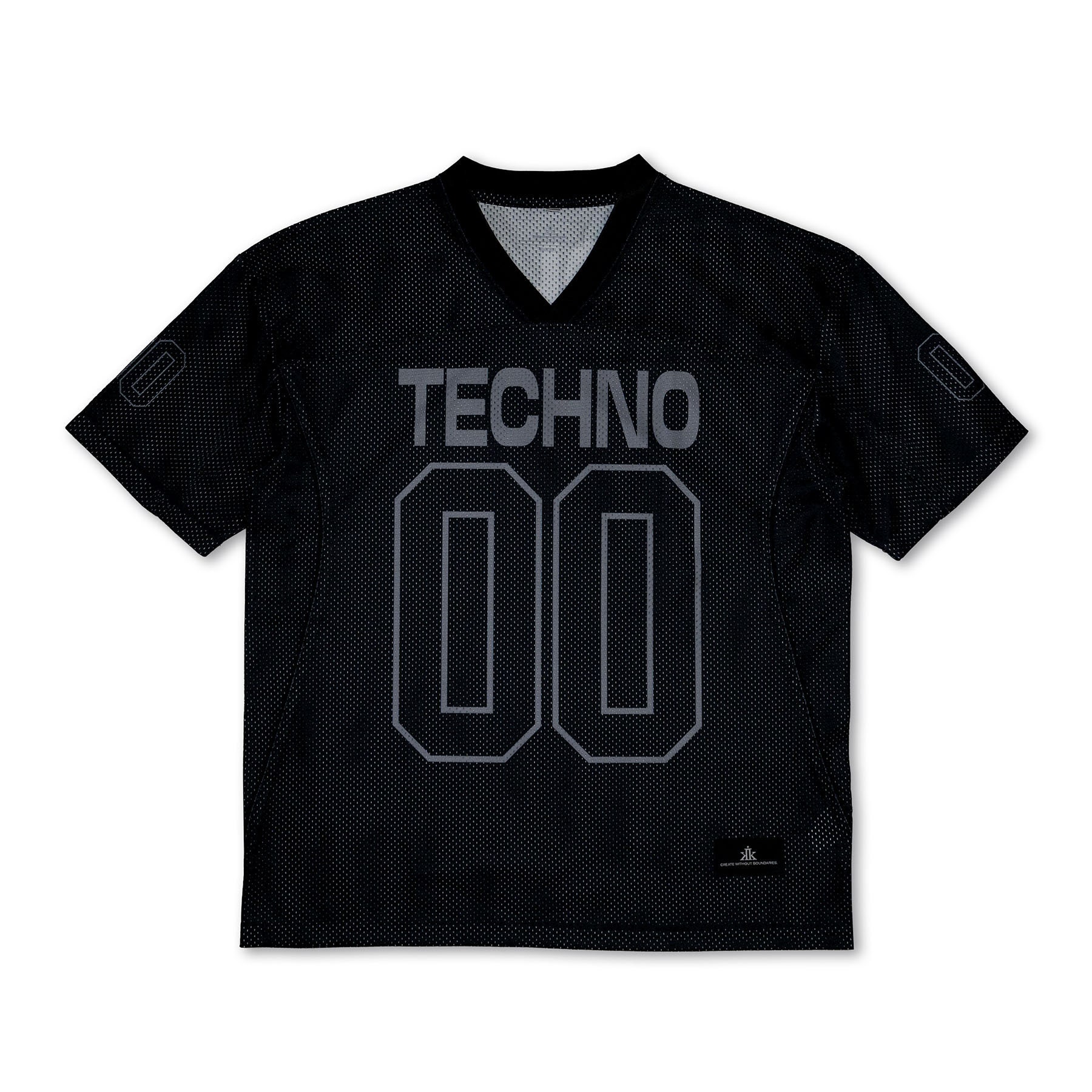 シャツ ice &techno the football shirt Techno Football Jersey Heavy Mesh, Oversized Tee Style Fit