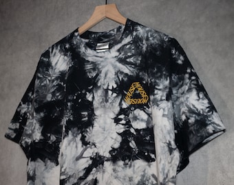 Crystal Dye Tri [House] Oversized Heavy Weight Tee / Old Gold Embroidery