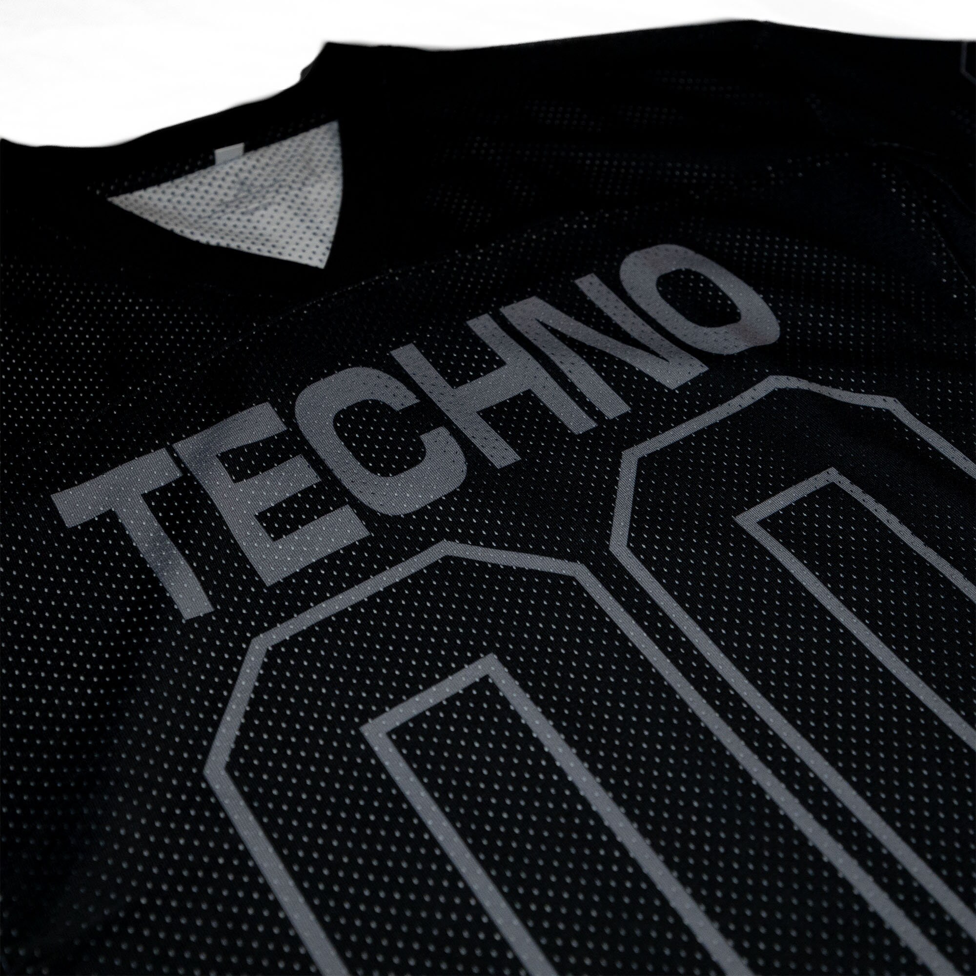 シャツ ice &techno the football shirt Techno Football Jersey Heavy Mesh, Oversized Tee Style Fit