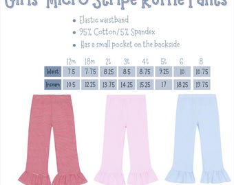 Pantalones de niña con volantes y microrayas - Pantalones de punto - Rosa - Rojo - Bordados - Personalizados