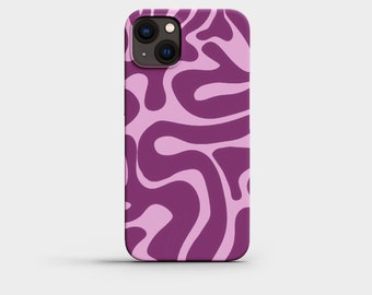 PURPLE WAVES iPhone Case, Swirl Abstract iPhone 14 Pro Case, iPhone 13 Pro Max Case, Iphone 11 Case, Iphone 12 Case, Iphone 14 Pro Max, 13