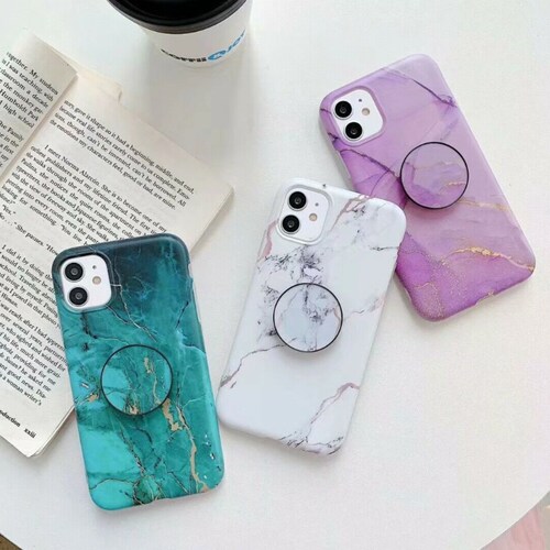 Marble CASE Iphone With Popsocket 13/13 Pro/13 Pro Max 12/12 Etsy UK
